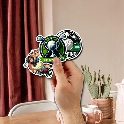 Pack 50 PCS Golf Stickers Print Waterproof Vinyl Decals Items for Golfer Adults Men Women Sports Lovers Labels Decorative Scrapbooking Water Bottl...