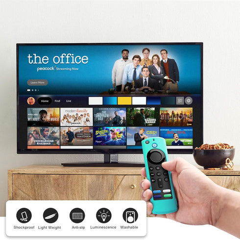 (3 Pcs) ONEBOM Fire Stick Remote Cover 3rd Gen, Glowing in The Dark, Anti Slip Protective Silicone Firestick Cover Compatible with Firestick 4K / ...