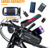 Bike Frame Bag, Large Capacity Top Tube Bike Bag with Sensitive Touch Screen Function & Sun-Visor, Waterproof Bike Phone Bag for Smart Phones 5.5”...