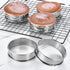 8Pack 4 Inch English Muffin Rings Crumpet Rings Stainless Steel Double Rolled Tart Rings, Round Metal Cooking Pastry Ring Molds for baking...