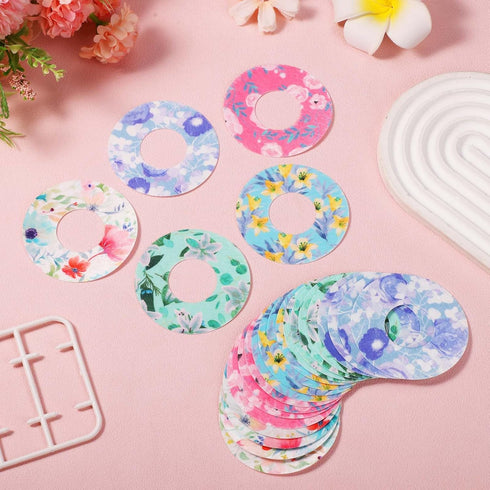 25pcs Sensor Covers for Libre 1/2, Waterproof Flower Pattern Blood Sugar Monitor Patch Adhesive Patches Sensor Sticker Accessories Compatible with...
