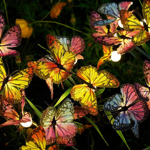 Garden Solar Light Outdoor Decorative, Swaying Butterfly Light, Swaying in The Wind, Solar Outdoor Lights, Yard Patio Pathway Decoration(2 Pack)...