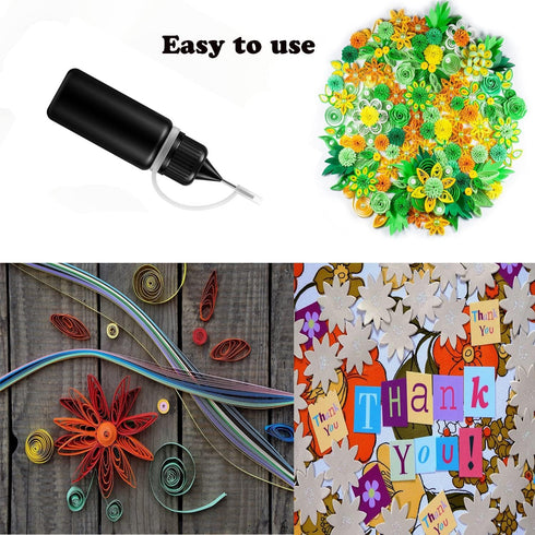 1 Ounce Black Needle Tip Glue Bottle, Tip Applicator Bottle with 2 Funnel, for Glue,Liquid,Oil, DIY Crafts Etc, 6 Pcs....