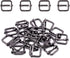 Swpeet 60Pcs 1/2 Inch - 13mm Gun-Black Metal Rings Rectangle Adjuster Triglides Slides Buckle, Roller Pin Buckles Slider Strap Adjuster Keychains ...