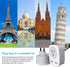 (two in a box) Europe Travel Plug Adapter, WAUDM, USA to Europe Plug Adapter, 4 USB PortsEU Adapter Converter for Italy, Spain, France,Portugal, I...