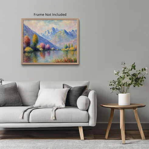 Posterizer 1 pcs- mountains and trees beautiful landscape nature 1-Landscape & Nature Art-Floral Botanical Art- Decor for Home & Office- unframed ...