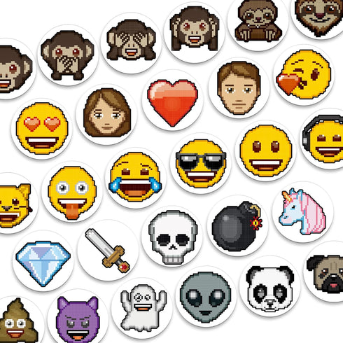MORCART 28Pcs Emoji Fridge Magnets Cute Locker Accessories Decorative Refrigerator Magnets for School Whiteboard Home Kitchen Office - Gift for Te...