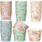 Uiifan 60 Pcs Floral Paper Baking Cups Disposable Greaseproof Baking Cups Bulk Floral Muffin Baking Cups Flower Cupcake Wrappers for Birthday Wedd...