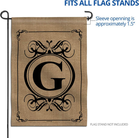 Anley Classic Monogram Letter G Garden Flag, Double Sided Family Last Name Initial Yard Flags - Personalized Welcome Home Decor - Weather Proof & ...