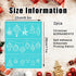 2 PCS Christmas Self-Adhesive Silk Screen Printing Stencils 8.5x11 Inch Reusable Mesh Transfers Stencils Christmas Gift Ball Light Belt Snowman Ch...
