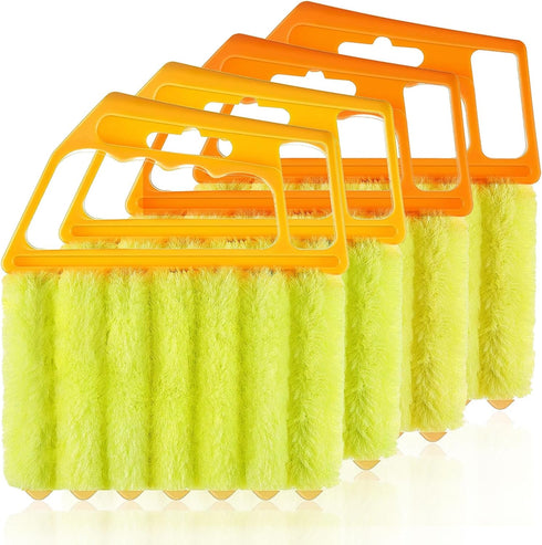 AOCEAN 4 Pcs Blind Cleaner Duster Tool 7-Finger Dusting Cleaner Tool for Window & Air Conditioner Handheld Mini Duster Brush for Wood Blinds Dust ...