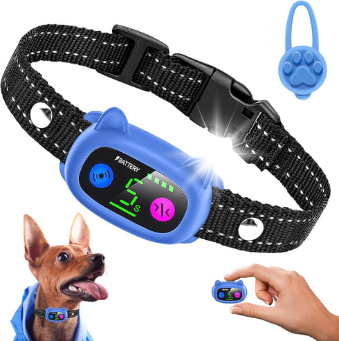 Dog Bark Collar, Smart Bark Collar for Small Medium Dogs, Automatic No Shock Anti Barking Training Collar, Rechargeable No Bark Collar. Stop Barki...
