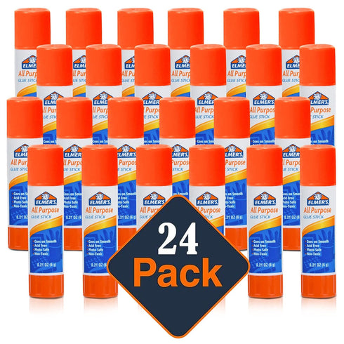 Elmer’s Glue Sticks, 0.21 Ounce – 24 Count All Purpose Elmers Glue Stick White, White...