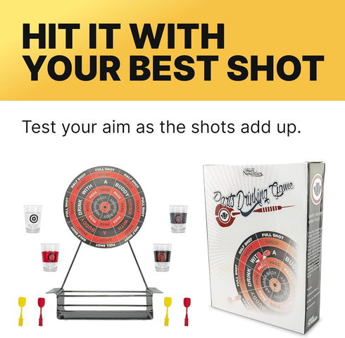 Fairly Odd Novelties Darts Drinking Game - Black - Energize Your Parties with Magnetic Darts & Shots Fun!...