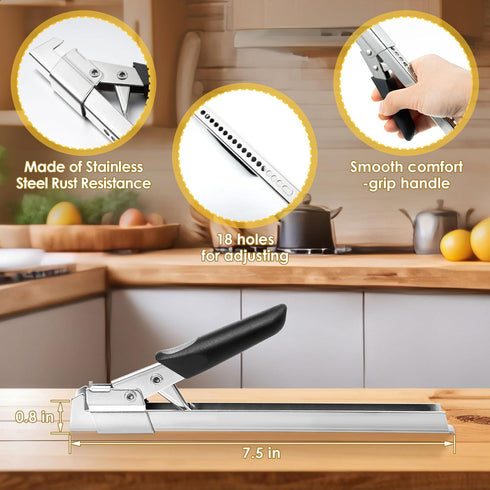 Dreyoo 2 Pack Adjustable Jar Can Opener, Multifunctional Stainless Steel Can Opener with Jar Gripper, Comfortable Grip Jar Lid Opener for Weak Han...