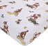 Disney Vintage Bambi - Tan, Green and White, Bambi and Thumper Floral Nursery Polyester Fitted Crib Sheet...