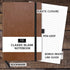 RICCO BELLO Blank Page Hardcover Notebook with Lined Writing Guide, Pen Loop, Band Closure, Bookmark, Storage Pocket, 5.7 x 8.4 inches (Brown)...