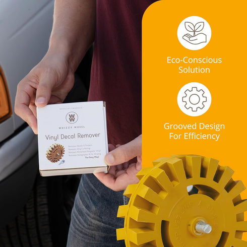 4 Inch Decal Remover Eraser Wheel - Easily Remove Car Stickers, Adhesive, Glass, Metal, Emblem, Vinyl and Pinstripes - Rubber Wheel with Drill Ada...