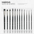 ARTIFY 12 PCS Watercolor Brushes Set, Synthetic Paint Brushes for Watercolor Painting, Acrylic, Gouache & Oil Painting - Detail Paint Brushes, Rou...