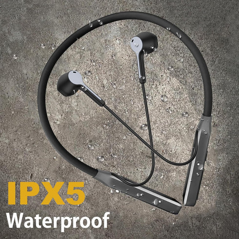 Bluetooth Headphones Neckband, Wireless Earphones with 30H Playtime, IPX5 Waterproof Noise Isolation Wireless Earbuds for Jobsite, Sports, Running...