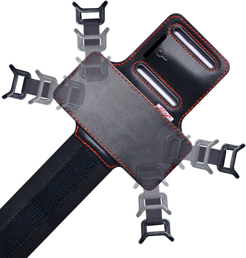 TFY Sport Armband + Key Holder for 4 to 5.5 Inch Cell Phone - iPhone 16/15 / 14/13 / 12/11 / X/XR / 8/7 / SE - Samsung Galaxy S4/ S5 / S7 / Note 2...