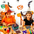32 Pieces 10 x 10 Inches Halloween Fabric Holiday Quilting Fabric Halloween Fat Quarters Printed Fabric Sewing Craft Fabric Bat Pumpkin Ghost Skul...