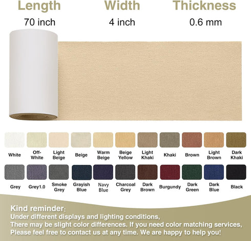 Canvas Repair Tape 4×70 Inch Waterproof Self-Adhesive Fabric Repair Patch for Repairing Boat Covers,Tents,Patio Umbrellas,Car Seats,Luggage,Sofas....