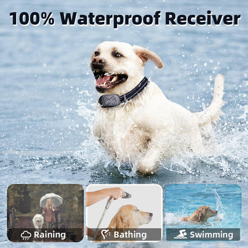 Rechargeable Dog Training Collar with Remote - Waterproof Dog Shock Collar, E Collar, for 20-150 lb Dogs, with Flashlight, Beep, Vibration, Shock ...