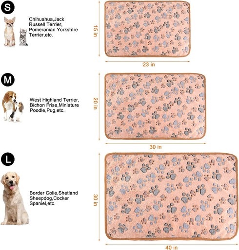 3 Pack Cat and Dog Blanket Soft & Warm Fleece Flannel Pet Blanket, Great Pet Throw for Puppy, Small Dog, Medium Dog & Large Dog (Small)...