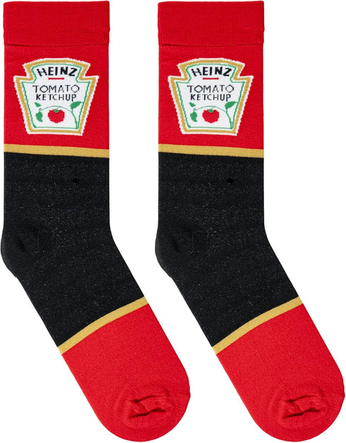 Crazy Socks, Mustard, Ketchup, Hot Sauces & More, Funny Colorful Novelty Socks...