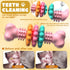 Dog Chew Toys for Small Dogs Toothbrush Stick Teeth Cleaning Brush Dental for Aggressive Chewers, Durable Interactive Dog Toys, Rubber Dog Toys fo...