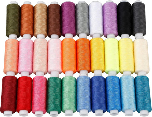 CiaraQ Sewing Threads Kits, 30 Colors Polyester 250 Yards Per Spools for Hand Sewing & Embroidery...