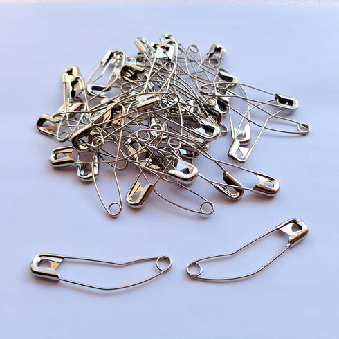 iNee Curved Safety Pins, Quilting Basting Pins, Nickel-Plated Steel, Size 3, 50 Count...