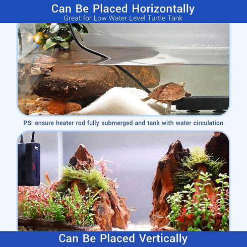 hygger Small Submersible Aquarium Heater 15W Mini Betta Fish Tank Heater with Thermostat for 1-2.5 Gallon Saltwater Freshwater...