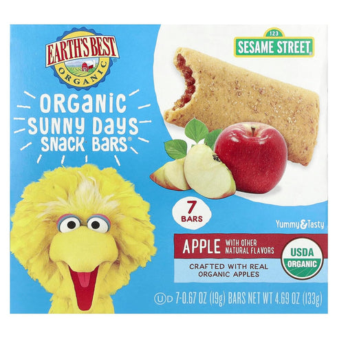 Earth's Best, Sesame Street Sunny Days Apple Snack Bars, (7-0.67 Oz) 4.69 Oz...