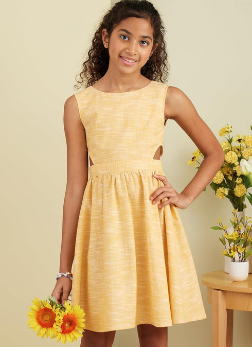 Butterick Easy to Make Girls' Dress, Jumpsuit and Romper Sewing Pattern Packet, Design Code S9127, Sizes 7-8-10-12-14, Multicolor...