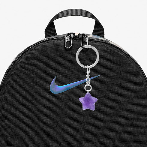 Amethyst Keychain, Crystal Star Pendant Keychain for Girls Gift, Backpack Accessories Stainless Steel Women’s Keyring...