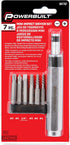 Powerbuilt - 7 Pc. Mini Impact Driver & Extractor Set, Hand Tools, Bit Drivers & Bits, Bit Drivers - Multi-In-One (647767), Silver...