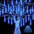 JJGoo Christmas Lights Meteor Shower Rain Lights, 10 Tube 12 inch 240 LEDs Icicle Lights Outdoor Raindrop Lights for Xmas Halloween Wedding Party ...