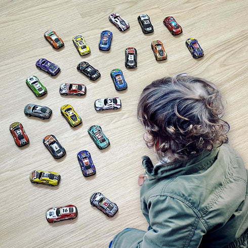 24 Pcs Mini Pull Back Cars 2.7 Inch Race Cars Vehicles Toy Set for Boys Girls Toddlers 3,4,5 Years Old Easter Gifts for Kids...