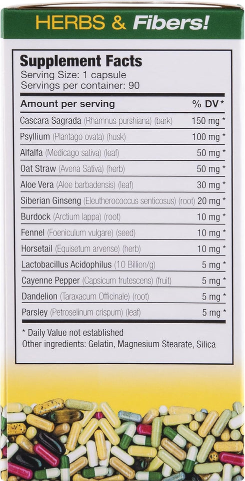 Colon Cleanse Pills with Psyllium Husk - for Weight Management Detox, and Gut Health- Dietary Fiber, Herbal and Probiotics Blend, Digestive Suppor...
