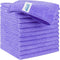 HOMEXCEL Microfiber Cleaning Cloth Purple, 12 Pack Premium Microfiber Towels for Cars, Lint Free, Scratch-Free, Highly Absorbent, Reusable Cleanin...