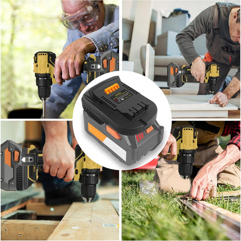AR20DL Adapter for Ridgid to for Dewalt 20V, URUN Battery Adapter Converter for Ridgid AEG 18V Hyper Li-ion Battery Work on Dewallt 20V Power Tool...