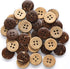 Coconut Shell Buttons Size 5/8 Inch (15mm) 4 Holes Coconut Button for Shirt Sewing or DIY Crafts Pack of 200pcs...