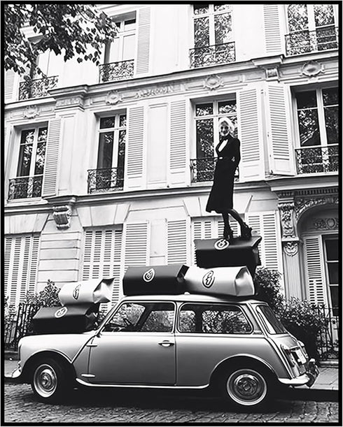 Posterizer 1 pcs-black and white photograph of humourous luxury shoping woman 2-Photography Art Gift for Women, Fashionistas, Designer Fashion Fa...