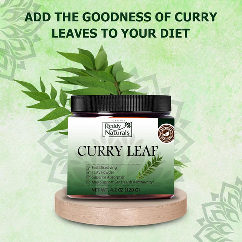 ARYANA Curry Leaf Powder Supplement - Supports Digestion, Gut, Hair & Skin Health-Antioxidant & Superfood Supplement for Men & Women-Curry Patta E...