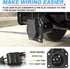 MICTUNING 4-Way Flat to 7-Way Round Blade Trailer Adapter Wiring Plug Connector with Mounting Bracket...