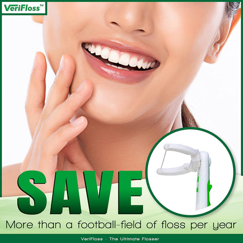 VeriFlosser - Refill Size M - Swivel Head Flosser Replacement Pack New by VeriFresh 20 Floss Heads...