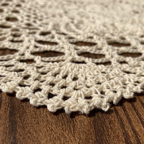 Hsvanyr 39inches Beige Tablecloth Handmade Crochet Cotton Square Coffee Table Cover Doilies Couch Back Covers Kitchen Dining Room Restaurant Party...