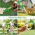 Large Squeaky Dog Toys, Interactive Puppy Toys with Crinkle Paper, Pull Tug of War Dog Toy, Plush Dog Chew Toys for Small, Medium, Large Breed...